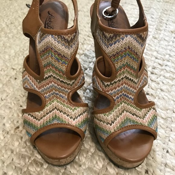 Lucky Brand Riedel Woven Cork Wedge - Picture 3 of 4